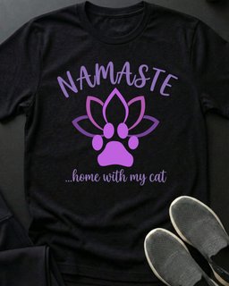 Namaste Tee Gift For Cat Lover