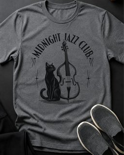 Midnight Jazz Tee Gift For Cat Lover