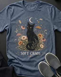 Soft Chaos Tee Gift For Cat Lover