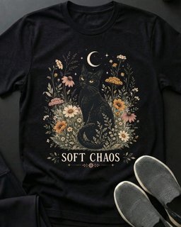 Soft Chaos Tee Gift For Cat Lover
