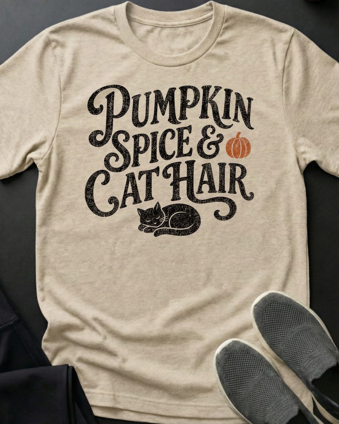 Pumpkin Spice Tee Gift For Cat Lover