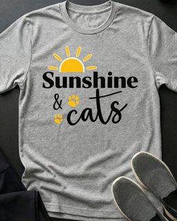 Sunshine And Cats Tee Gift For Cat Lover