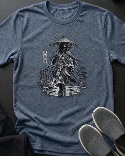Rain Samurai Tee Gift For Cat Lover