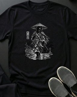 Rain Samurai Tee Gift For Cat Lover