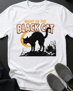 Night Of The Black Cat Tee Gift For Cat Lover
