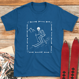 Bones And Skis T Shirt Gift For Skier