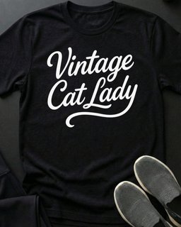 Vintage Tee Gift For Cat Lover