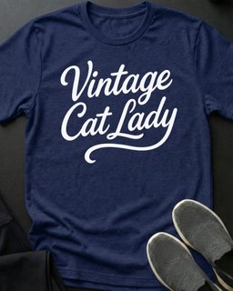 Vintage Tee Gift For Cat Lover