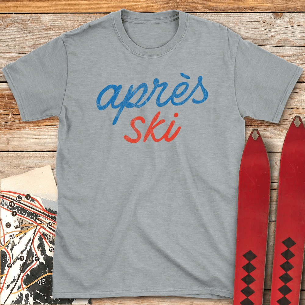 Après Script T Shirt Gift For Skier