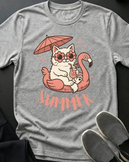 Summer Kitty Tee Gift For Cat Lover