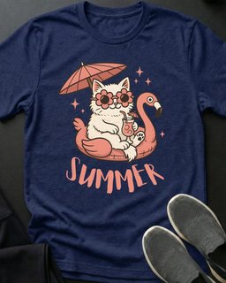 Summer Kitty Tee Gift For Cat Lover