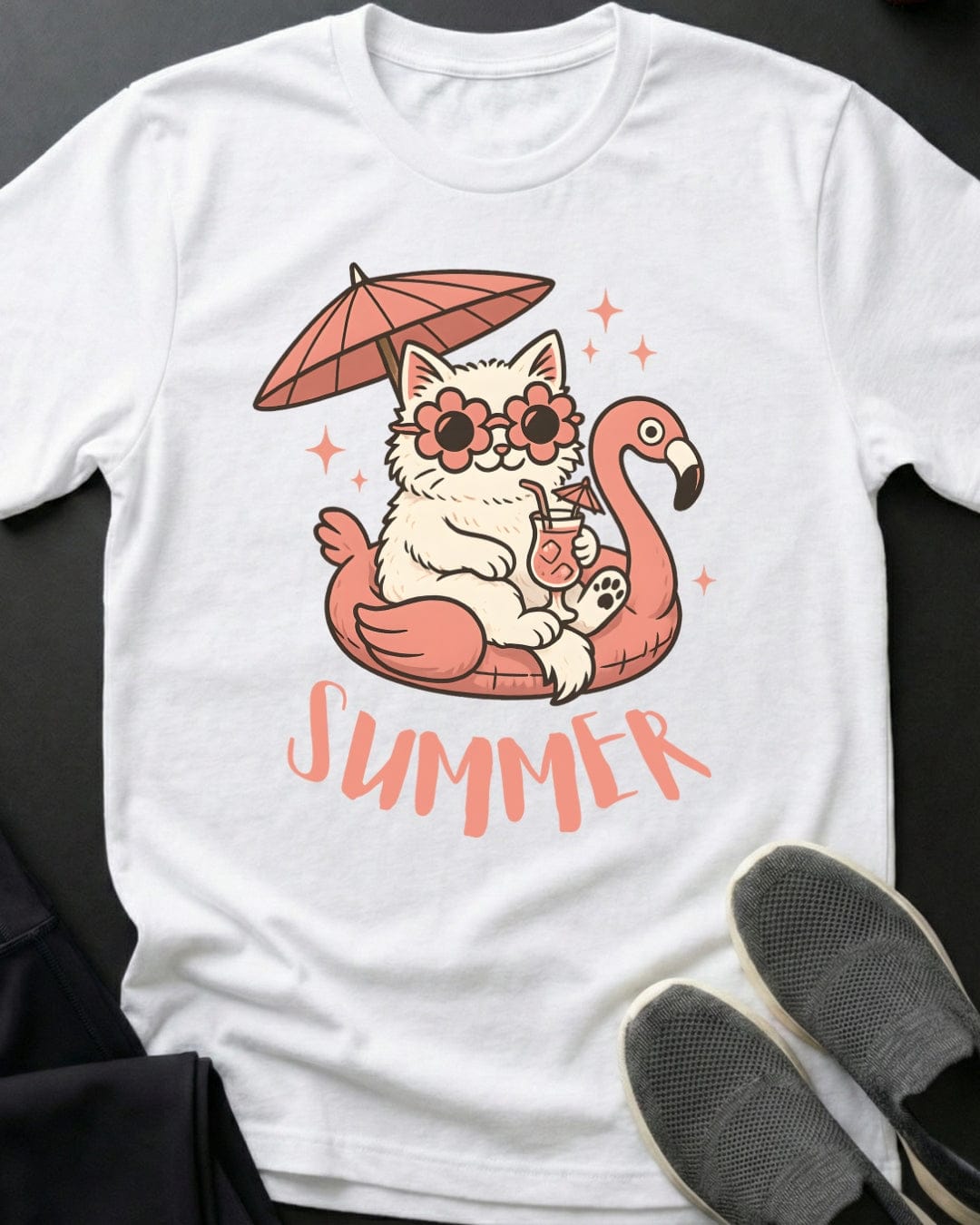 Summer Kitty Tee Gift For Cat Lover
