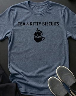 Tea And Kitty Biscuits Tee Gift For Cat Lover