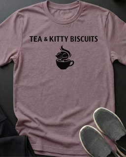 Tea And Kitty Biscuits Tee Gift For Cat Lover