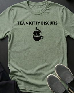 Tea And Kitty Biscuits Tee Gift For Cat Lover