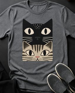 Tabby Cat Stack Tee Gift For Cat Lover