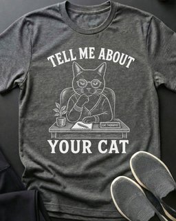 Tell Me About Your Cat Tee Gift For Cat Lover