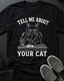 Tell Me About Your Cat Tee Gift For Cat Lover