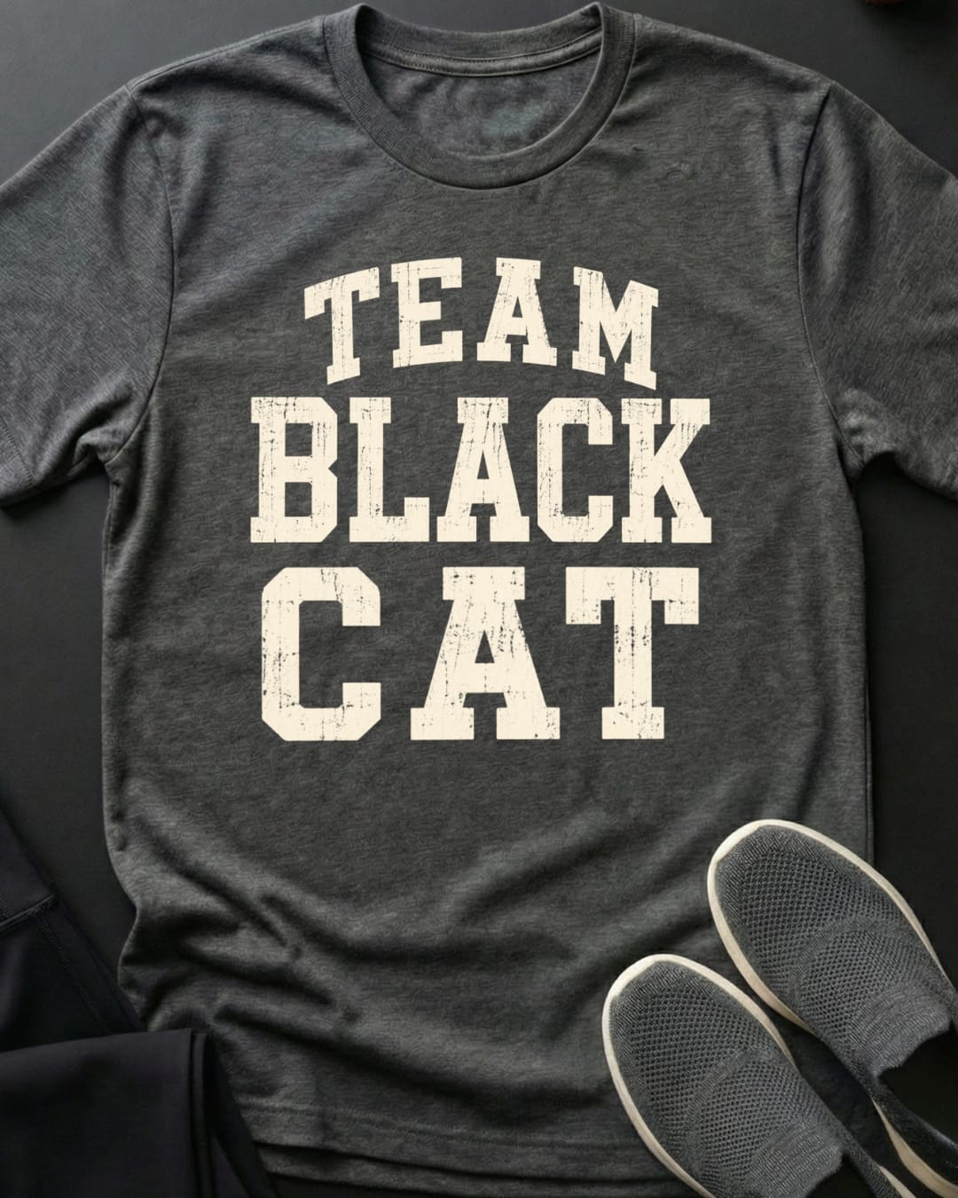 Team Black Cat Tee Gift For Cat Lover