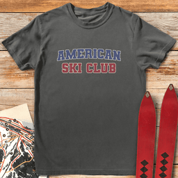 American Ski Club T Shirt Gift For Skier