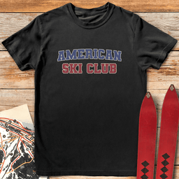 American Ski Club T Shirt Gift For Skier