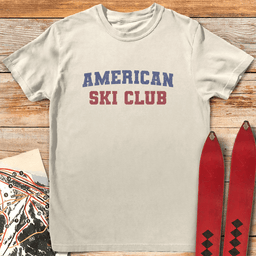 American Ski Club T Shirt Gift For Skier