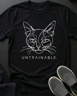 Untrainable Tee Gift For Cat Lover