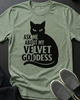 Velvet Goddess Tee Gift For Cat Lover