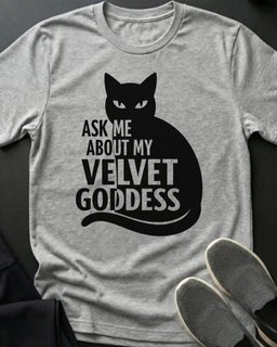 Velvet Goddess Tee Gift For Cat Lover