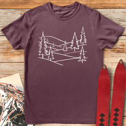 Alpine Hills T Shirt Gift For Skier