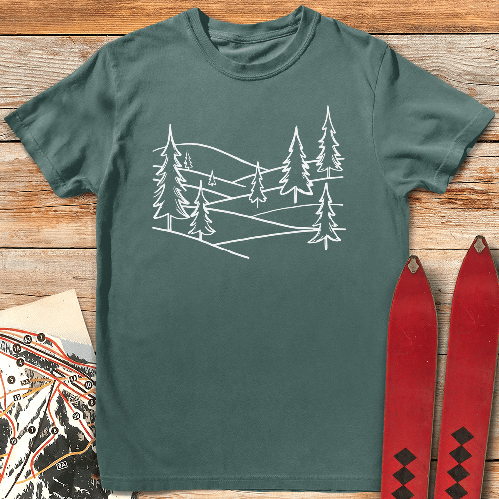 Alpine Hills T Shirt Gift For Skier