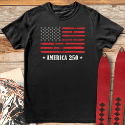 American Skier 250 T Shirt Gift For Skier
