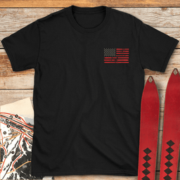 American Skier Pocket T Shirt Gift For Skier