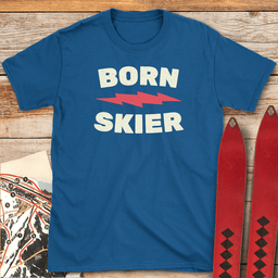 Born Skier T Shirt Gift For Skier