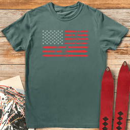 American Skier T Shirt Gift For Skier