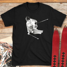 Bitmap Ski Style T Shirt Gift For Skier