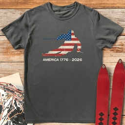 America Ski Flag 250 T Shirt Gift For Skier