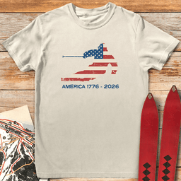 America Ski Flag 250 T Shirt Gift For Skier
