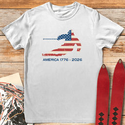 America Ski Flag 250 T Shirt Gift For Skier