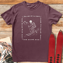 Bones And Skis T Shirt Gift For Skier