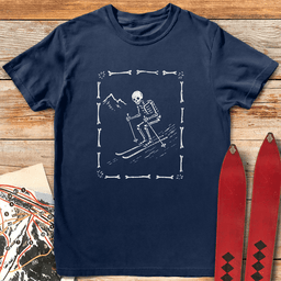 Bones And Skis T Shirt Gift For Skier
