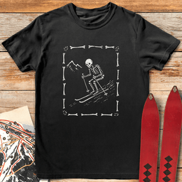 Bones And Skis T Shirt Gift For Skier