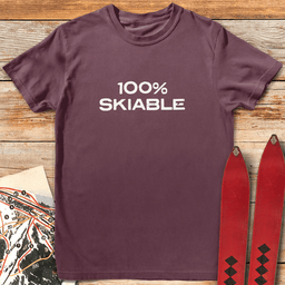 100 Percent Skiable T Shirt Gift For Skier