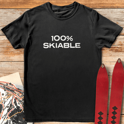 100 Percent Skiable T Shirt Gift For Skier