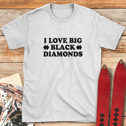 Big Black Diamonds T Shirt Gift For Skier