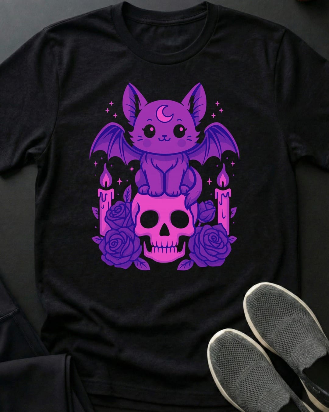 Vampire Cat Tee Gift For Cat Lover
