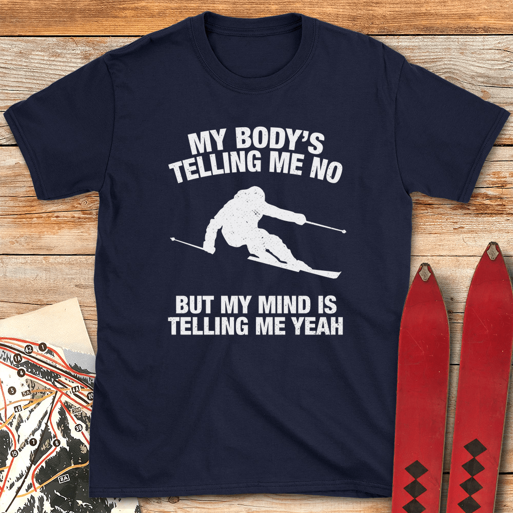 Body Mind Ski T Shirt Gift For Skier