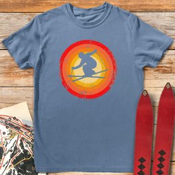 Brilliant Silhouette T Shirt Gift For Skier