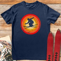 Brilliant Silhouette T Shirt Gift For Skier