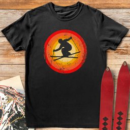 Brilliant Silhouette T Shirt Gift For Skier